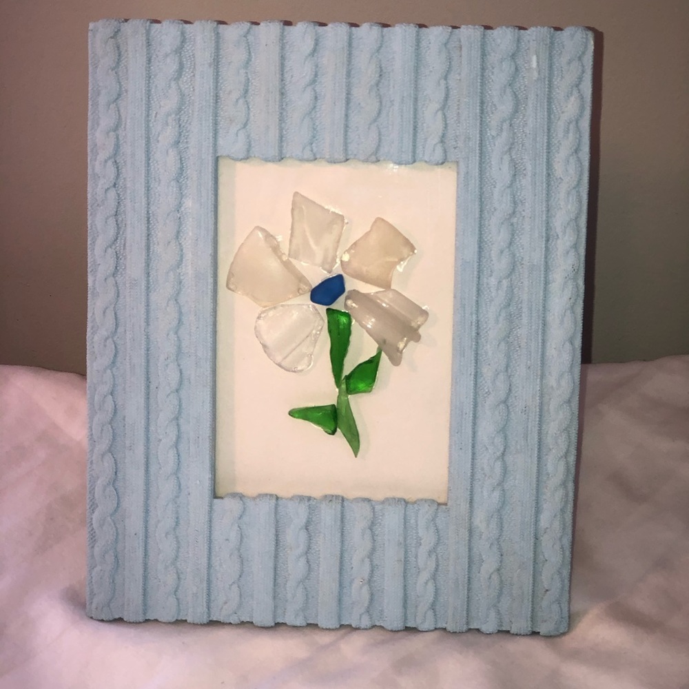 SeaGlass in a Light Blue Frame